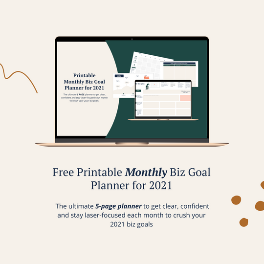 Printable Monthly Business Goal Planner for 2021