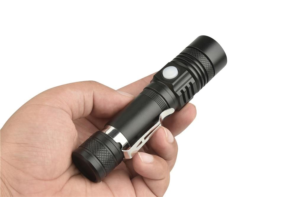 LED Flashlight 12000 Lumens Waterproof Tactical Torch USB Rechargeable Police High Lumen Worlds Super Flash Brightest Powerful Power