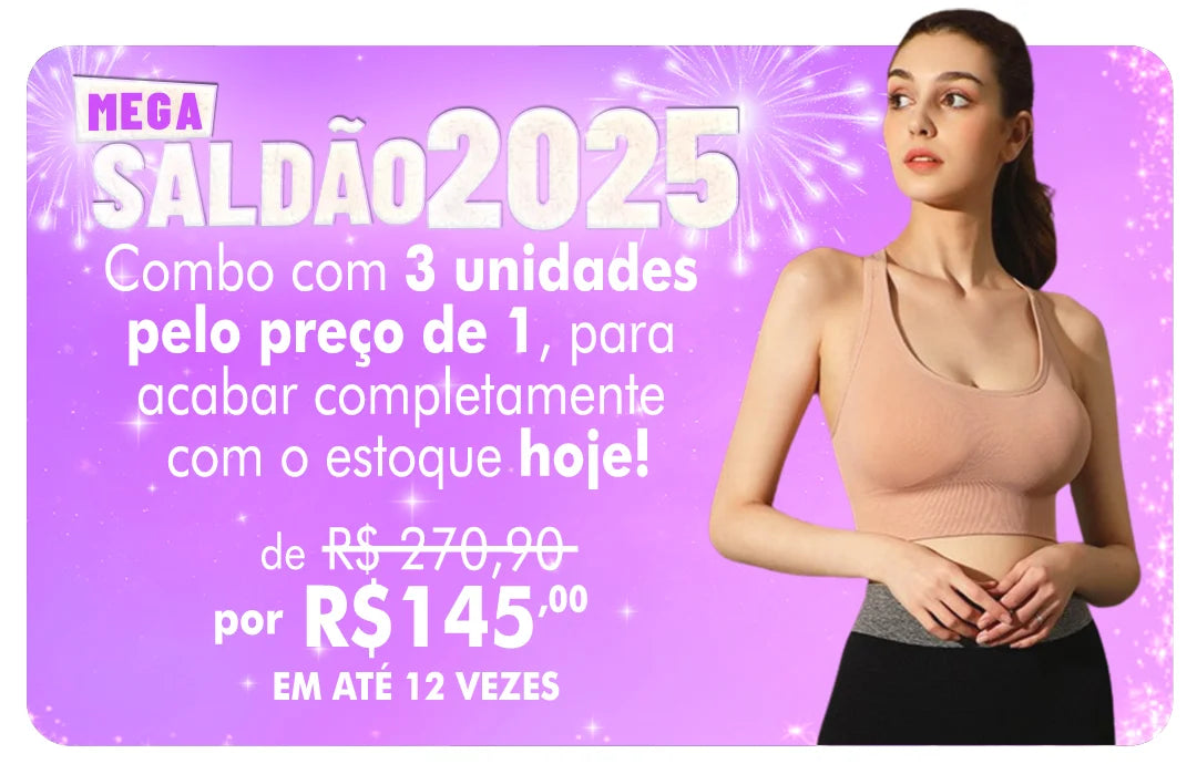Sutiã Posture Nadador – Suporte Confortável e Correção da Postura | Compre 1 Leve 3