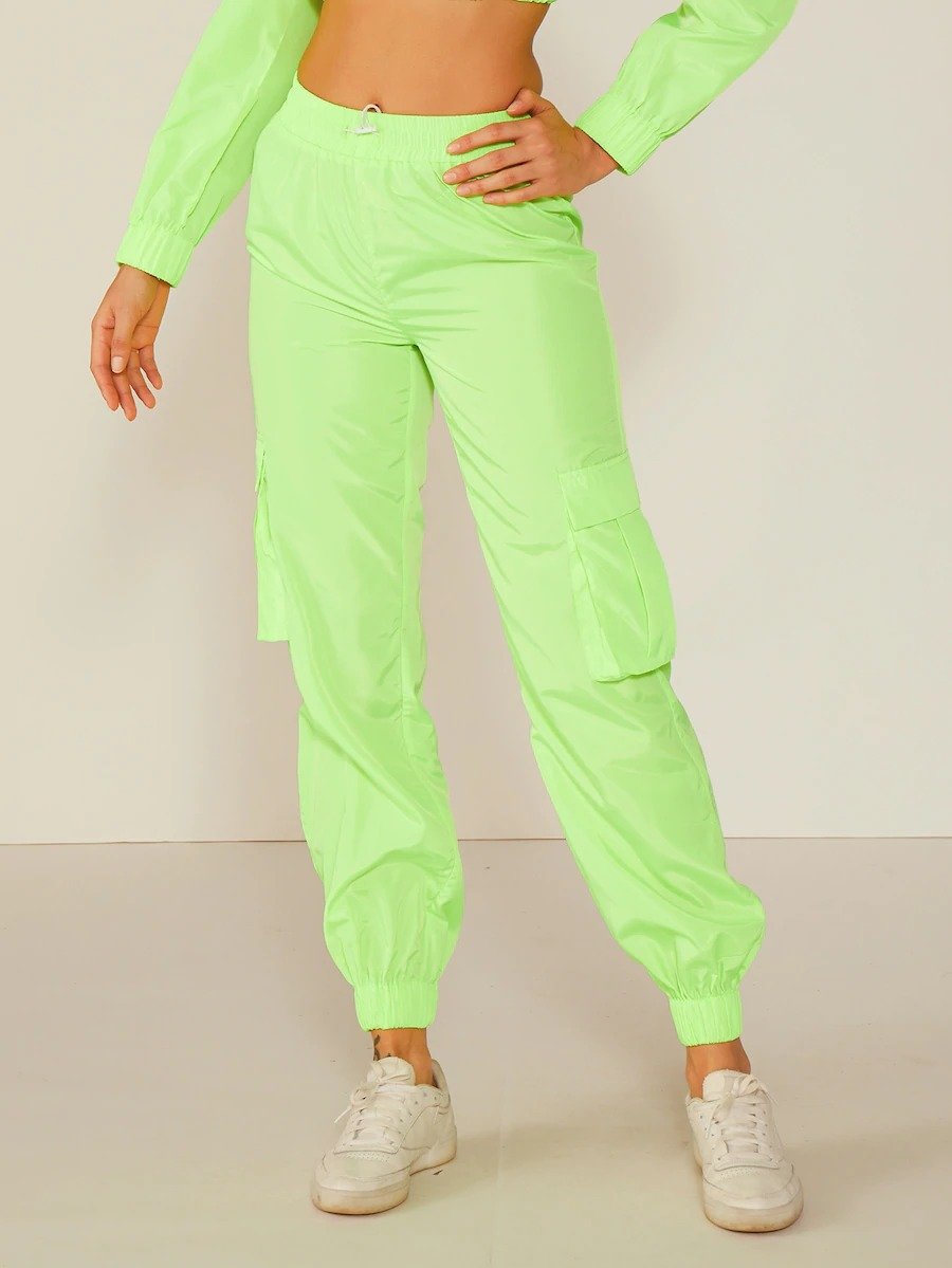 Women's Pistachio Green Wide Leg Pants - 22Y017283R61