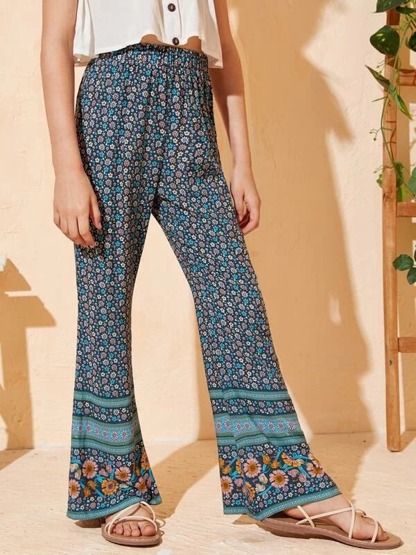 tribal print flare pants