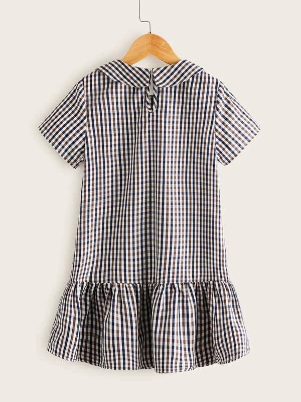 plaid smock dress