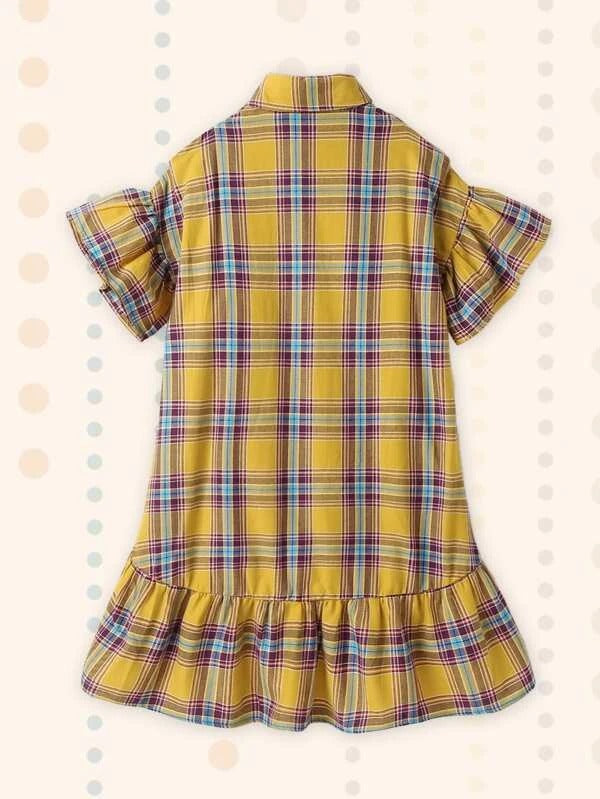 girls tartan shirt dress