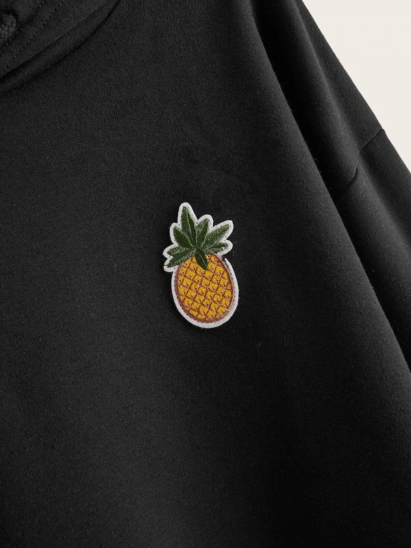 pineapple patch crop hoodie