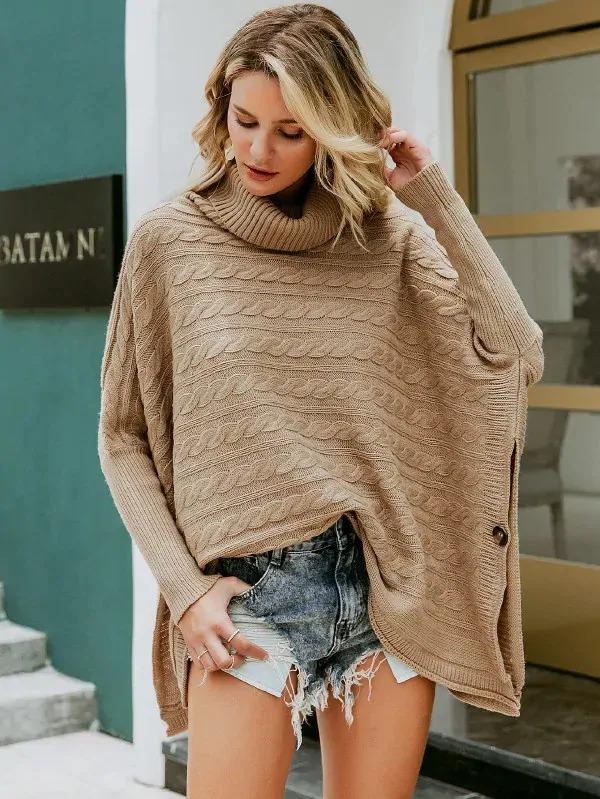 cable knit cape