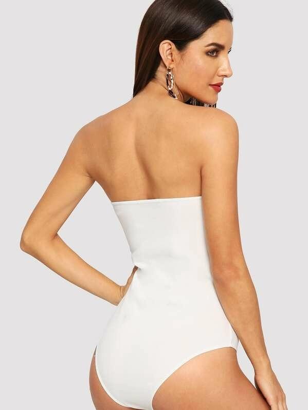 strapless bustier bodysuit