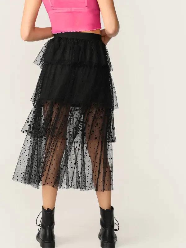 layered mesh skirt