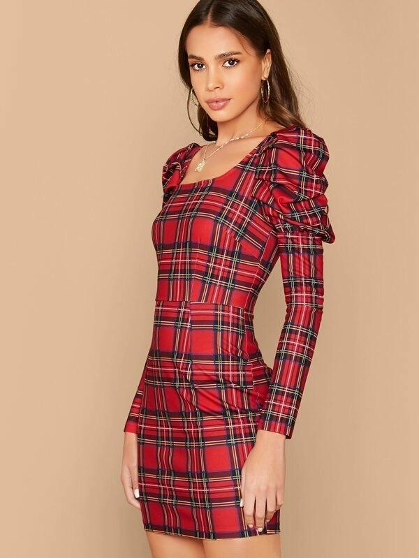 tartan bodycon