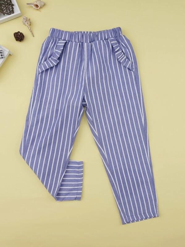 striped cigarette pants