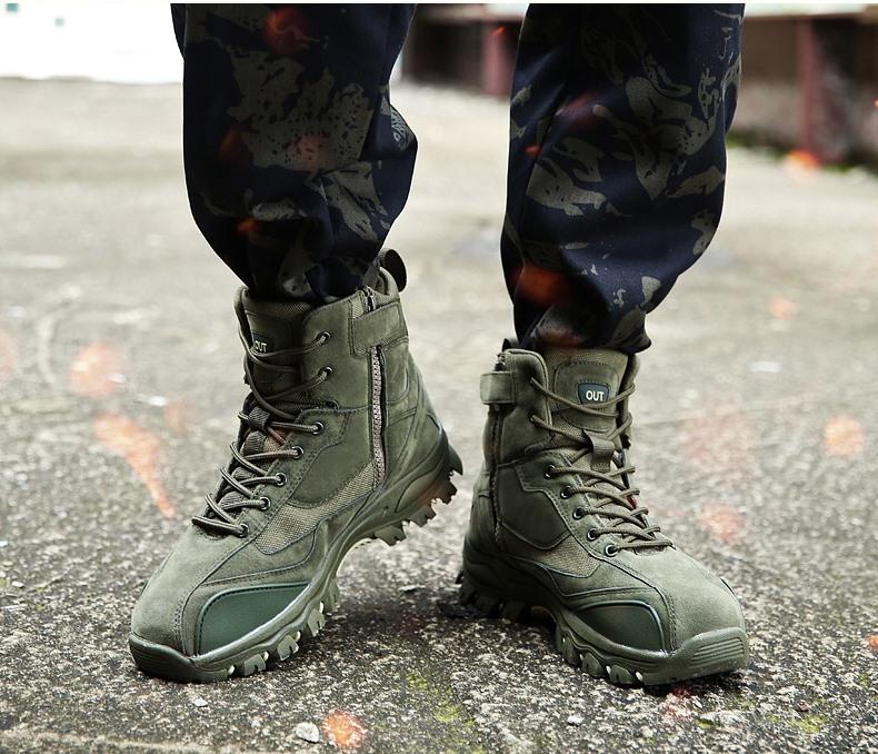 mens military style boots