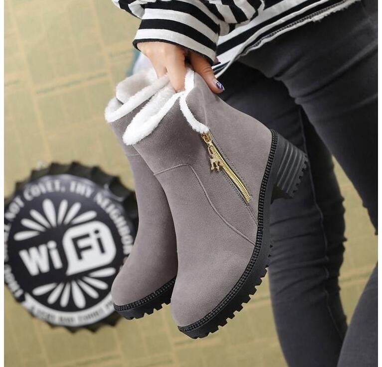 women's zipper snow boots