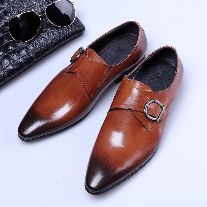 Men Dress Shoe Leather Formal Classic 