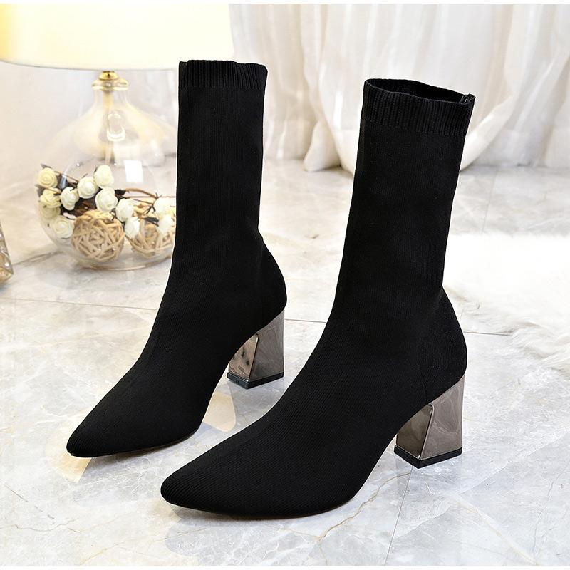 high heels socks boots