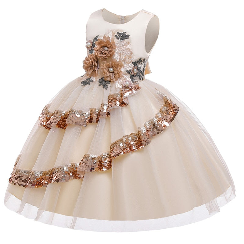 Gorgeous Toddler Girls Party Dresses Flower Princess Gown