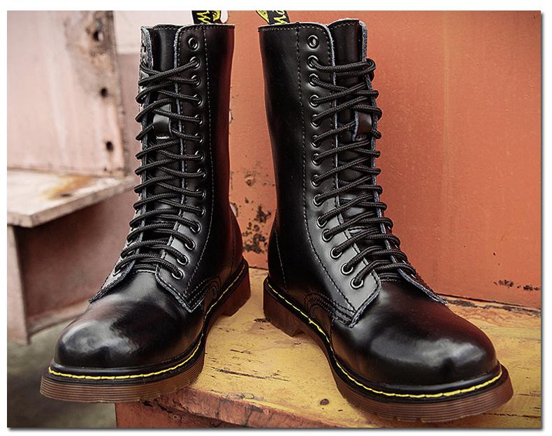 real leather combat boots