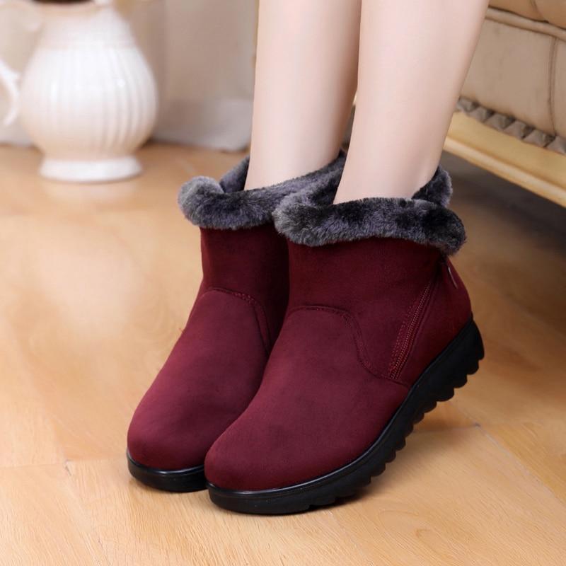 wedge ankle boots with fur