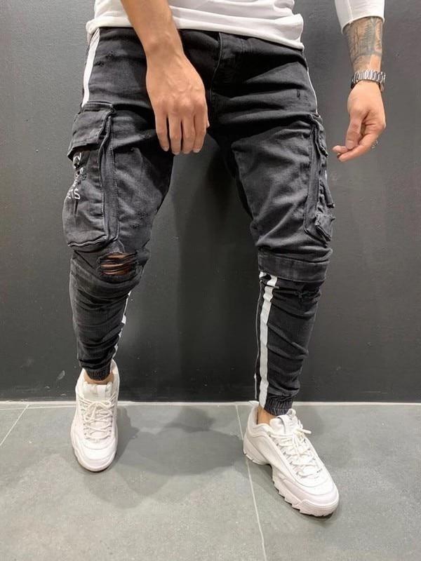 men's ripped joggers