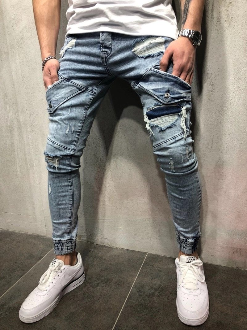 mens destroyed skinny jeans