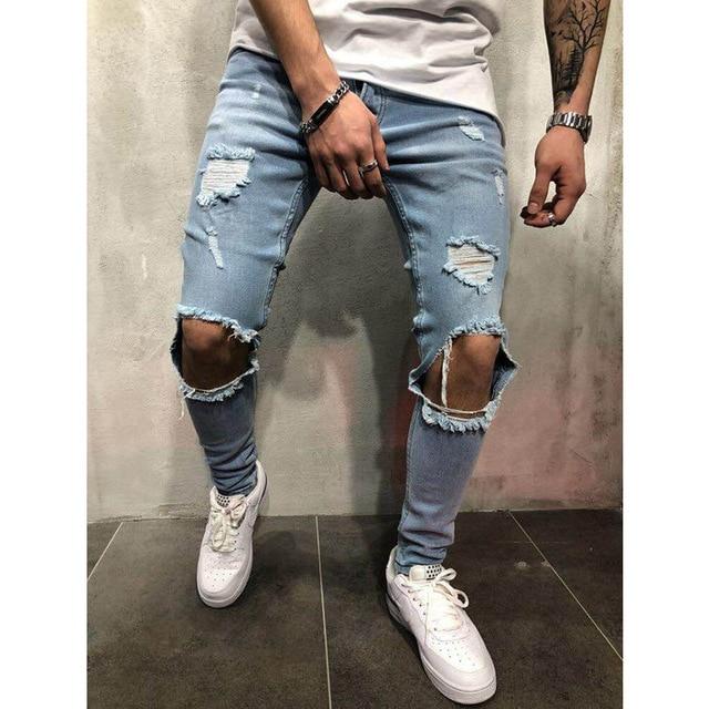 destroyed ripped jeans mens