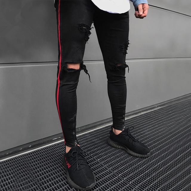 black ripped jeans mens designer