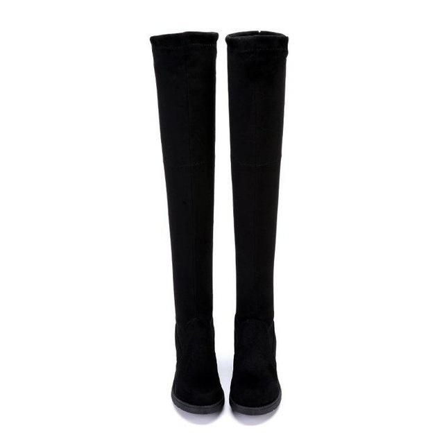 stretch fabric over the knee boots