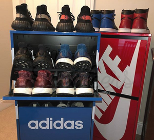 XL Adidas Shoe Storage Cabinet Box 