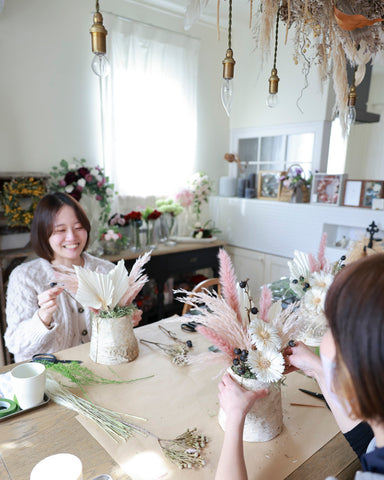 花と木の実cocochiya・季節のフラワーレッスン・長野県小布施町・プリザーブドフラワー教室・ドライフラワー教室・ドライフラワーアレンジメント