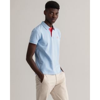 gant contrast collar pique polo shirt