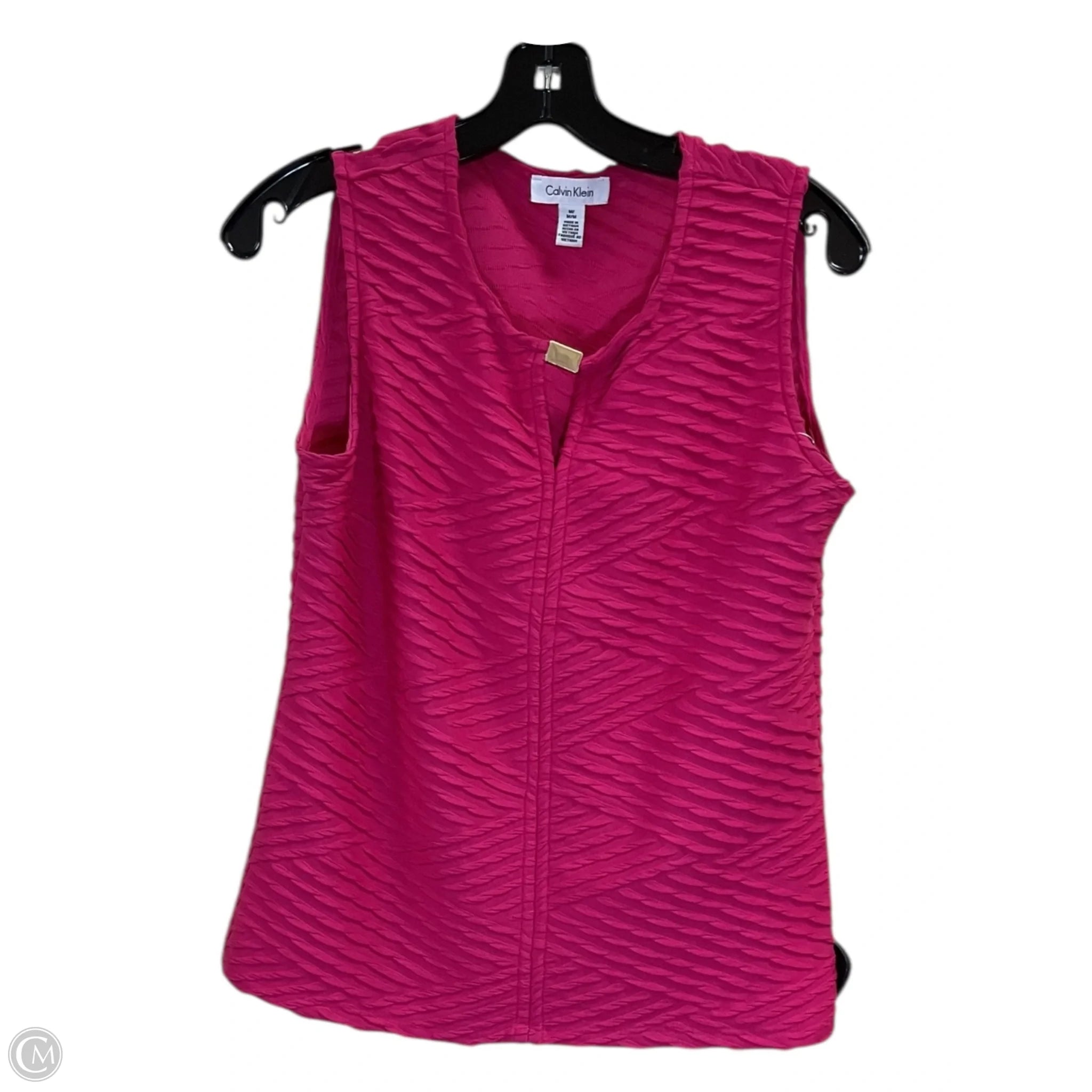 Top Sleeveless By Calvin Klein In Pink, Size: M