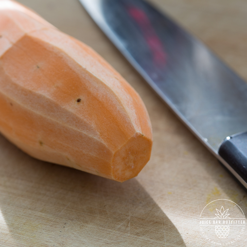 peeled sweet potato