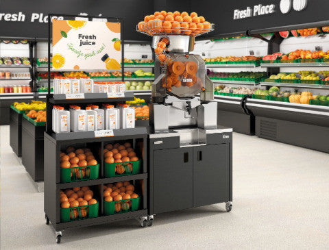 Zumex orange juicer in supermarket