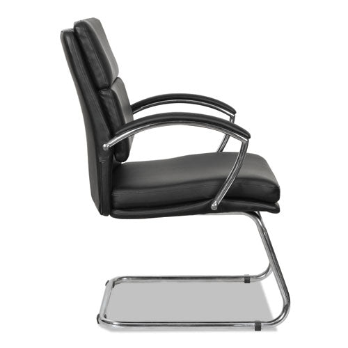 Alera® wholesale. Alera Neratoli Slim Profile Guest Chair, 23.81'' X 27.16'' X 36.61'', Black Seat-black Back, Chrome Base. HSD Wholesale: Janitorial Supplies, Breakroom Supplies, Office Supplies.