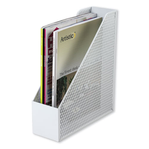 Artistic® wholesale. Urban Collection Punched Metal Magazine File, 3 1-2 X 10 X 11 1-2, White. HSD Wholesale: Janitorial Supplies, Breakroom Supplies, Office Supplies.