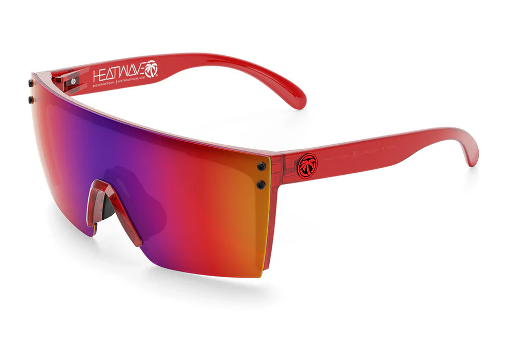 Image of LAZER FACE SUNGLASSES: Neon Red