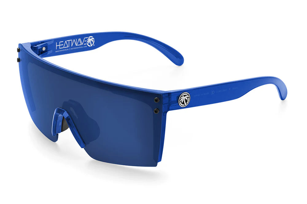 Image of LAZER FACE SUNGLASSES: Neon Blue