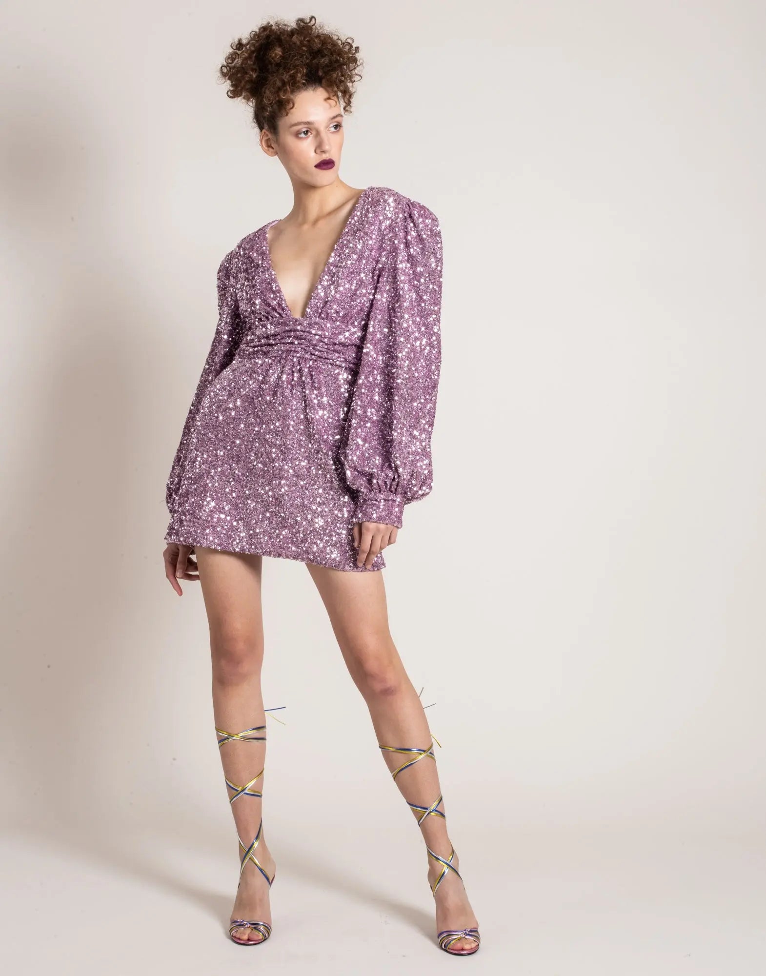 lilac sequin dress
