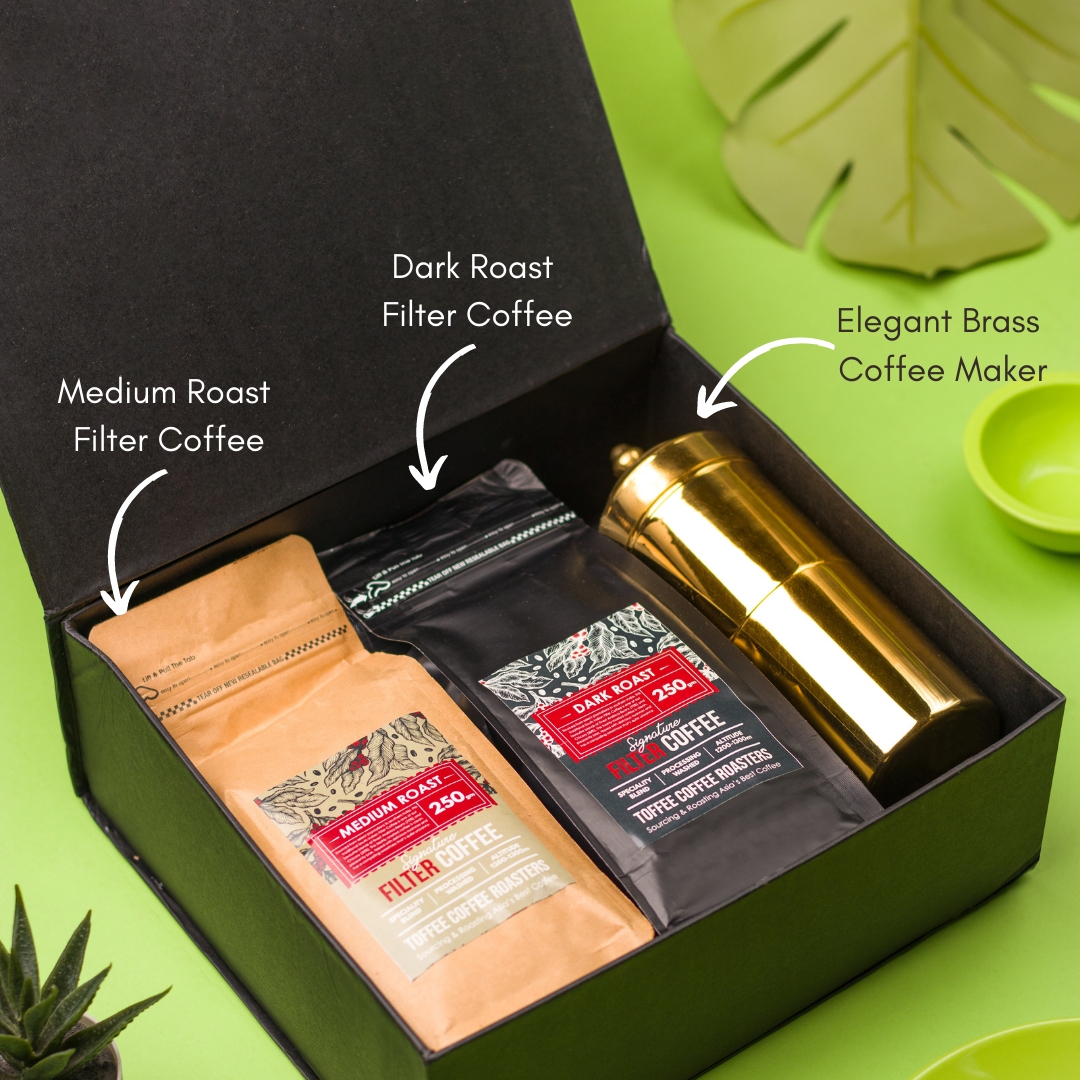 Coffee Gift Box Set 2 assorted coffees +1 French Press Coffee an