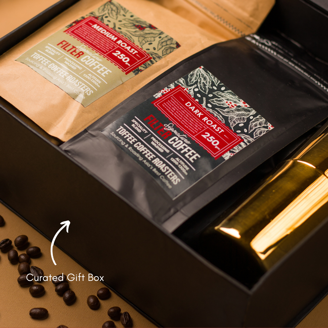 Coffee Gift Box Set 2 assorted coffees +1 French Press Coffee an