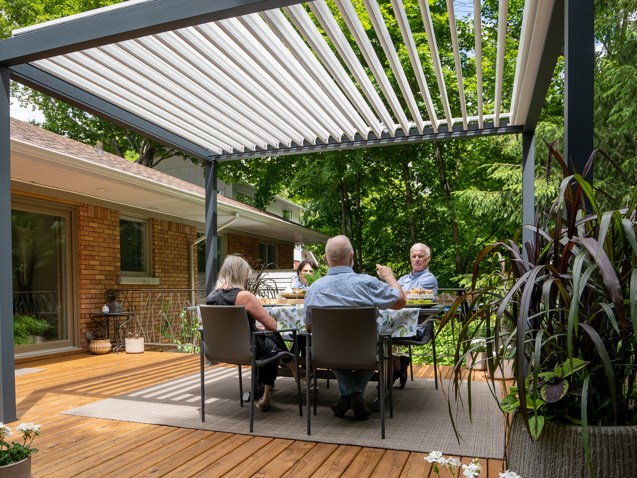 Louvered Pergola - Blades Opened