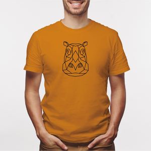 Camisa estampada para hombre  tipo T-shirt Hipopótamo Geométrico