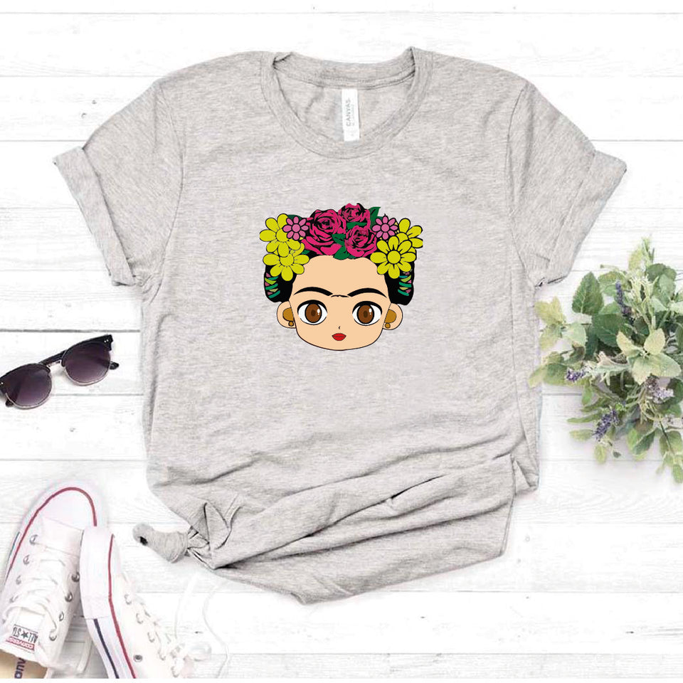 Camiseta tipo T- shirt FRIDA CARTOON Y ROSA – A Tu Boutique