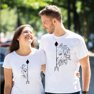 pareja T-shirt león pareja – A Tu Estilo Boutique