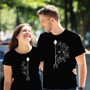 Camiseta estampada pareja león pareja – A Tu Estilo Boutique