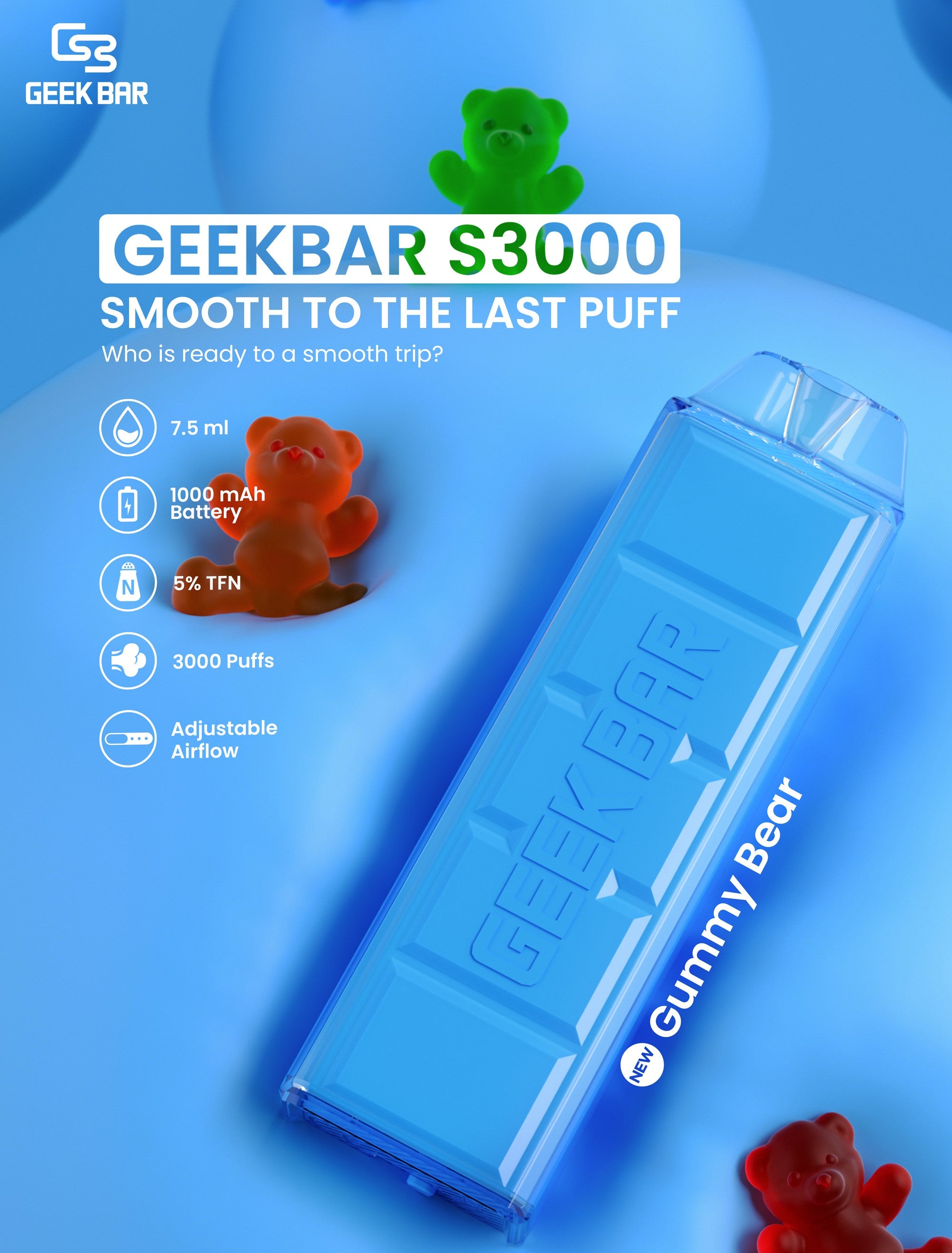 GEEKBAR S3000 VAPE GATE UAE