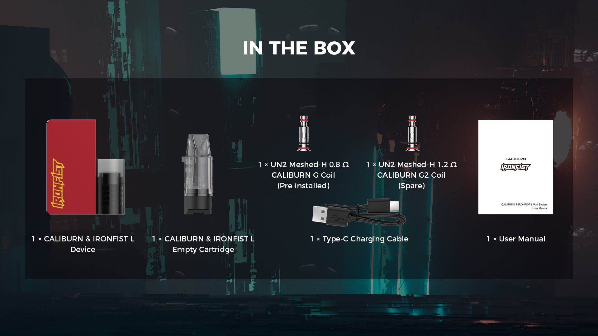 CALIBURN-&-IRONFIST-L-Pod-System-ABUDHABI DUBAI UAE VAPE GATE