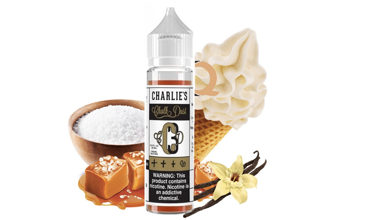 Sea Salt Savory Caramel and Ice Cream 60ml E juice by Charlie’s Chalk Dust