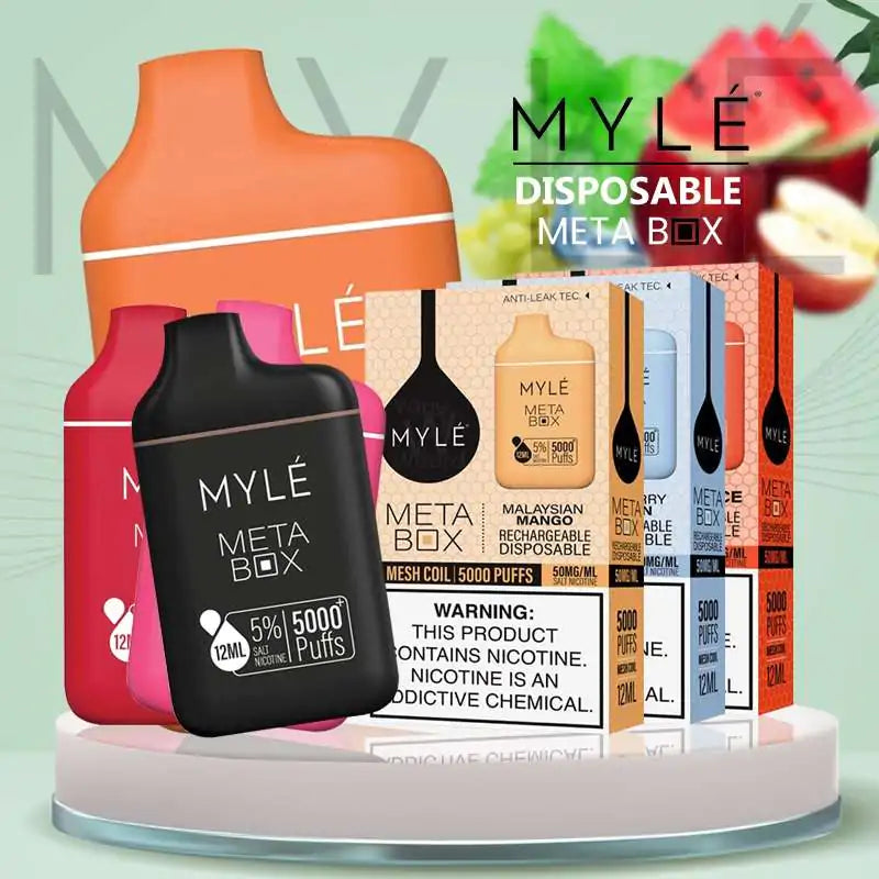 MYLE META BOX DISPOSABLE VAPE (rechargeable) IAE DUBAI