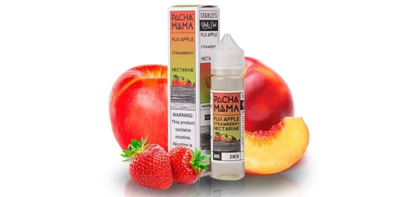 Pachamama Fuji Apple Strawberry Nectarine E juice by Charlie’s Chalk Dust