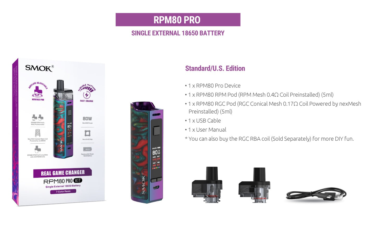 Smok RPM80 Pro Starter Kit Abu Dhabi & Dubai UAE, Ras Al Khaima