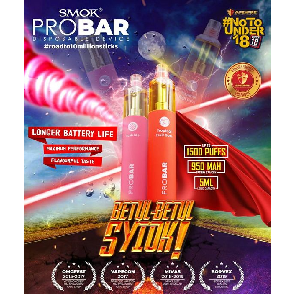 SMOK Pro Bar Disposable Vape Kit 1500 Puffs 1000mAh